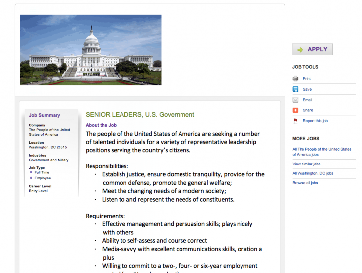 Screen Shot 2013 10 14 at 1.46.22 PM 730x551 Now hiring: Senior leaders for the U.S. government
