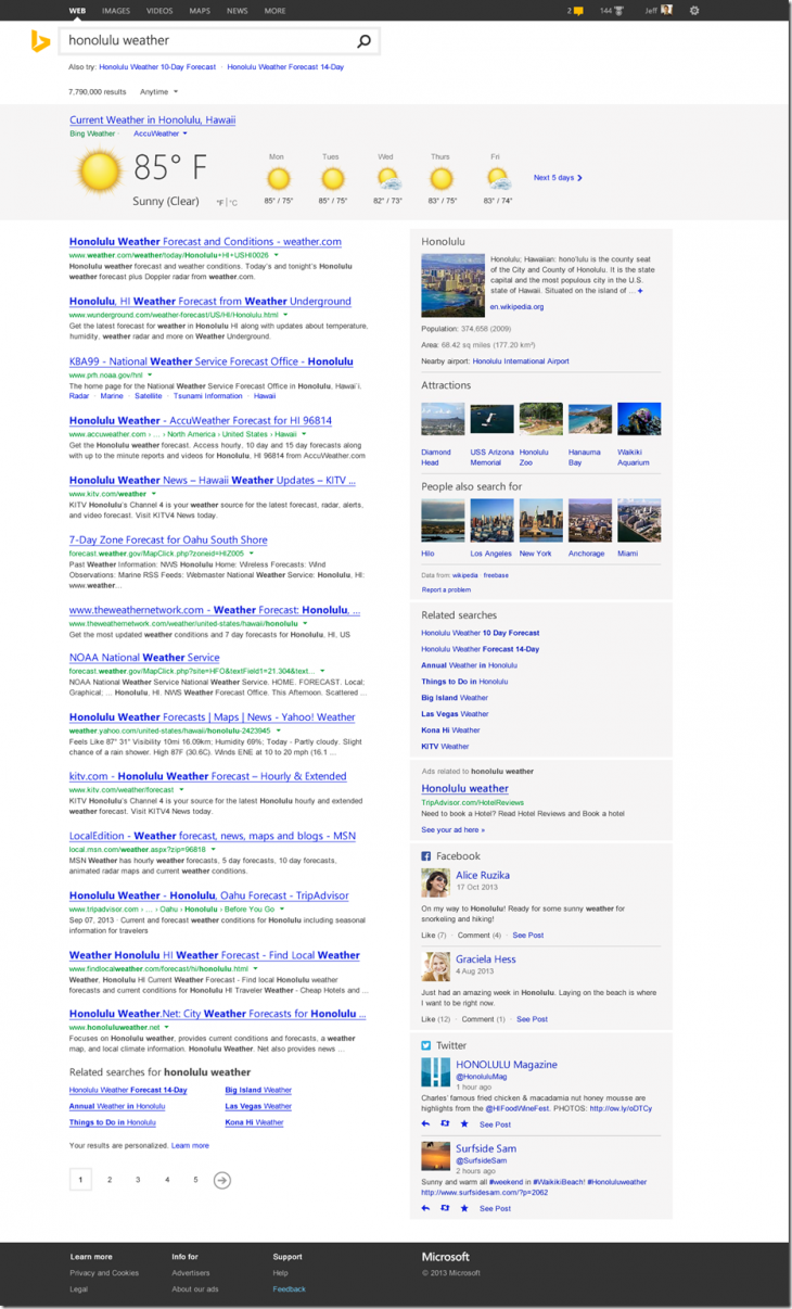honoluluWeather thumb 2FFFED8F 730x1206 Microsoft rolls out new version of Bing.com to Windows 8.1 users, coming to everyone else in the coming weeks