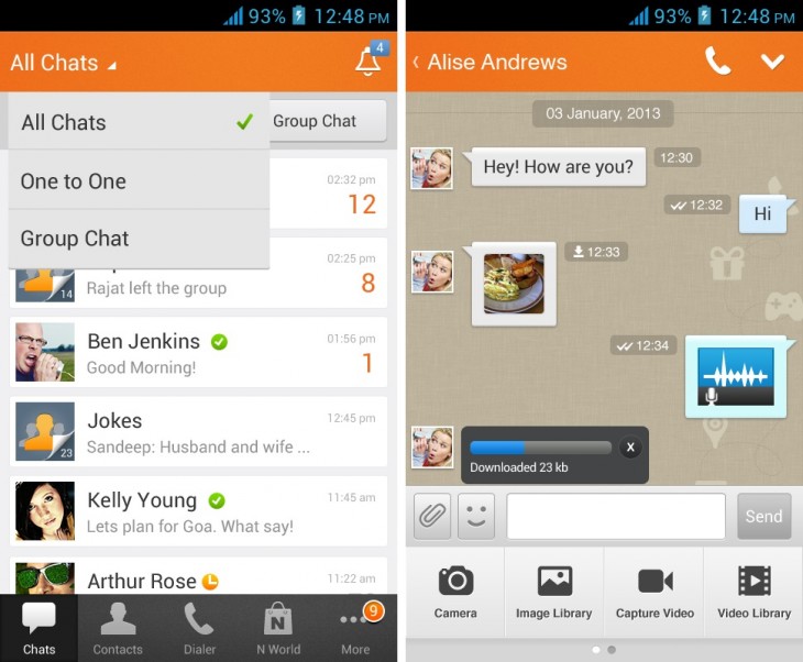 nimbuzz1 730x602 22 of the best mobile messaging apps to replace SMS on your smartphone
