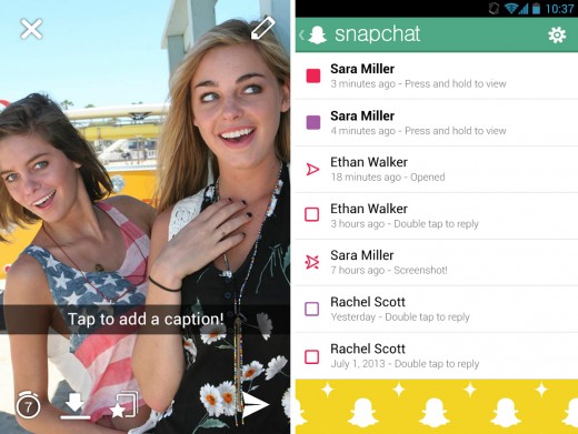 snapchat 520x391 22 of the best mobile messaging apps to replace SMS on your smartphone