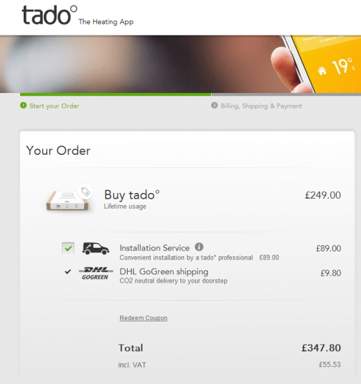 Tado cost 520x553 Tado’s smart central heating system is available in the UK now, but get an engineer to install it