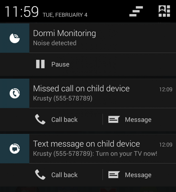 04 notifications phone 730x795 Dormi is an awesome baby monitor app for Android