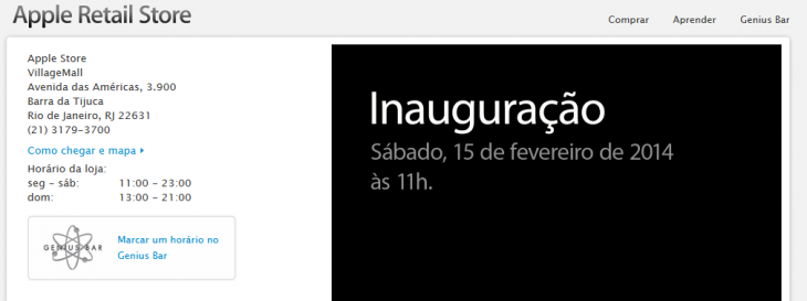 Apple Brazil Retail Store 730x273 Apples first Brazilian retail store will open in Rio de Janeiro on February 15