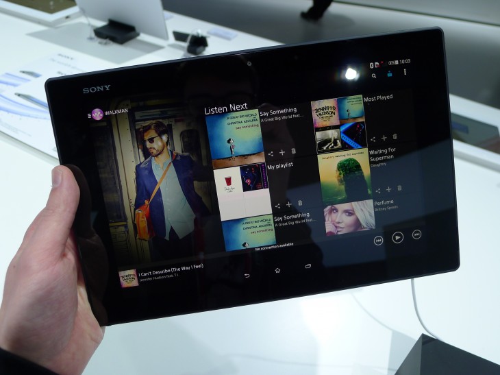 P1050254 730x547 Sony Xperia Z2 Tablet hands on: A remarkably slim, light and powerful 10.1 inch Android slate
