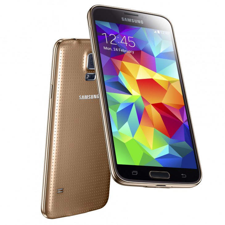 SM G900F copper GOLD 01 730x730 Samsungs Galaxy S5 is official: 5.1 display, fingerprint scanner, heart rate monitor, and more