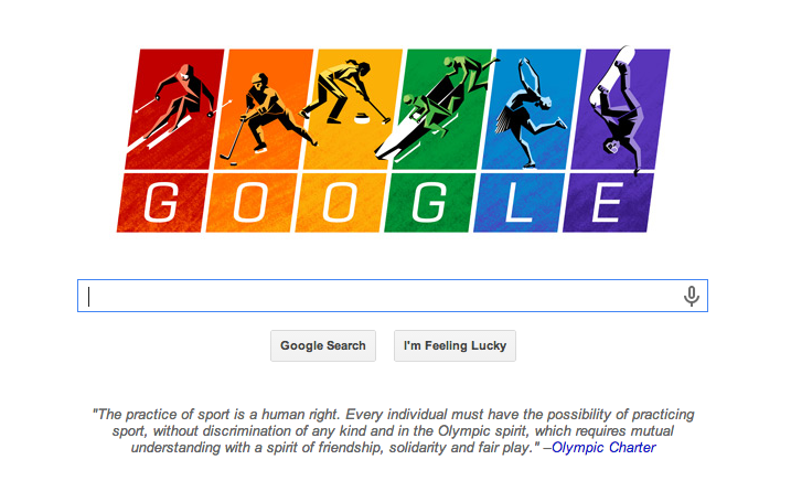 Screen shot 2014 02 07 at PM 12.51.55 Google takes a shot at Russias anti gay law with new doodle for Sochi Winter Games