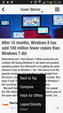 Screenshot 2014 02 14 15 18 26 220x391 Flipboard brings Layout Density controls to Android, now YOU decide how many articles appear on each page