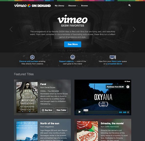  Vimeo overhauls Vimeo On Demand with redesigned homepage, themed collections and user libraries
