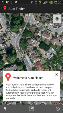 Screenshot 2014 03 07 12 00 16 220x391 Auto Finder for Android: A simple way to remember where you parked your car