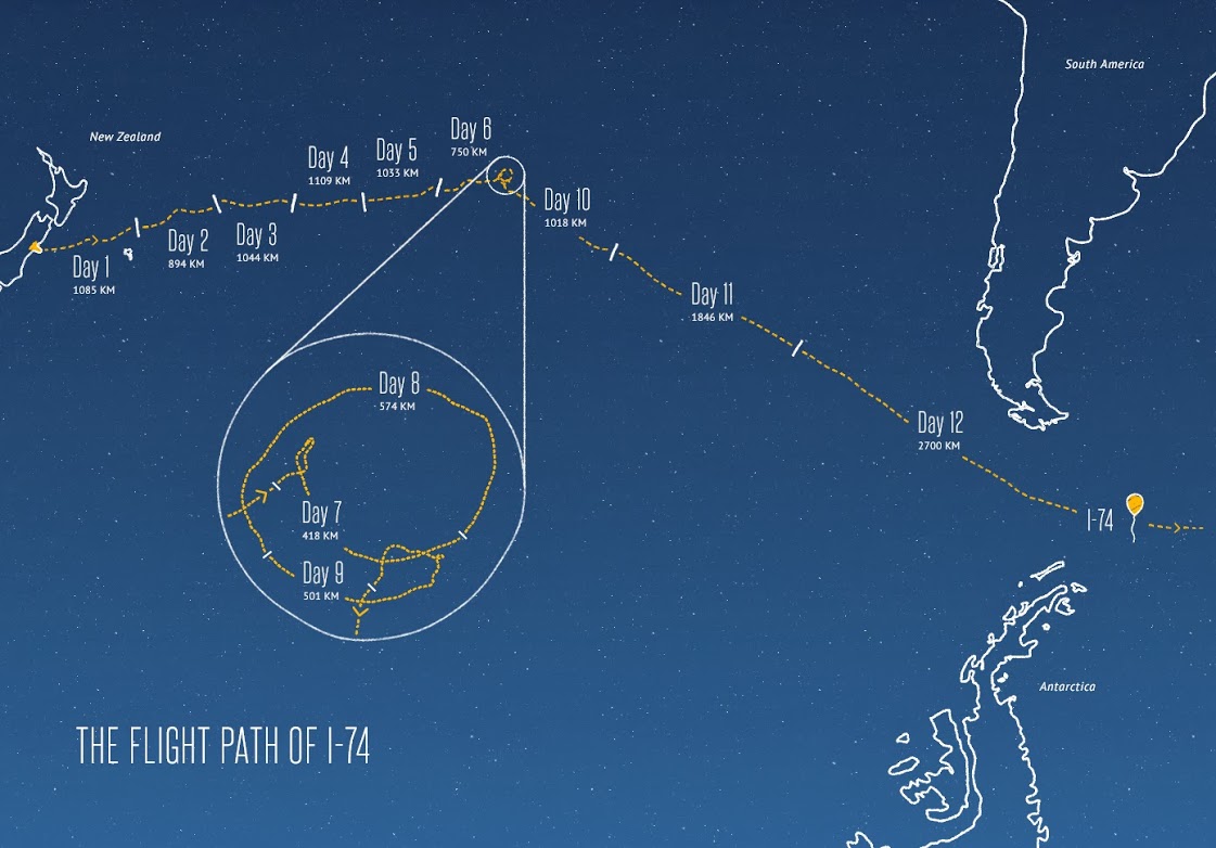 flightpath jul1 c2 Track Googles Project Loon Internet balloons in real time as they travel the world