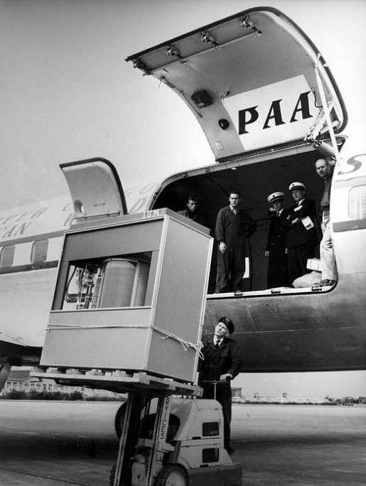 This is what a 5MB hard drive looked like in 1956 (note: required a forklift).