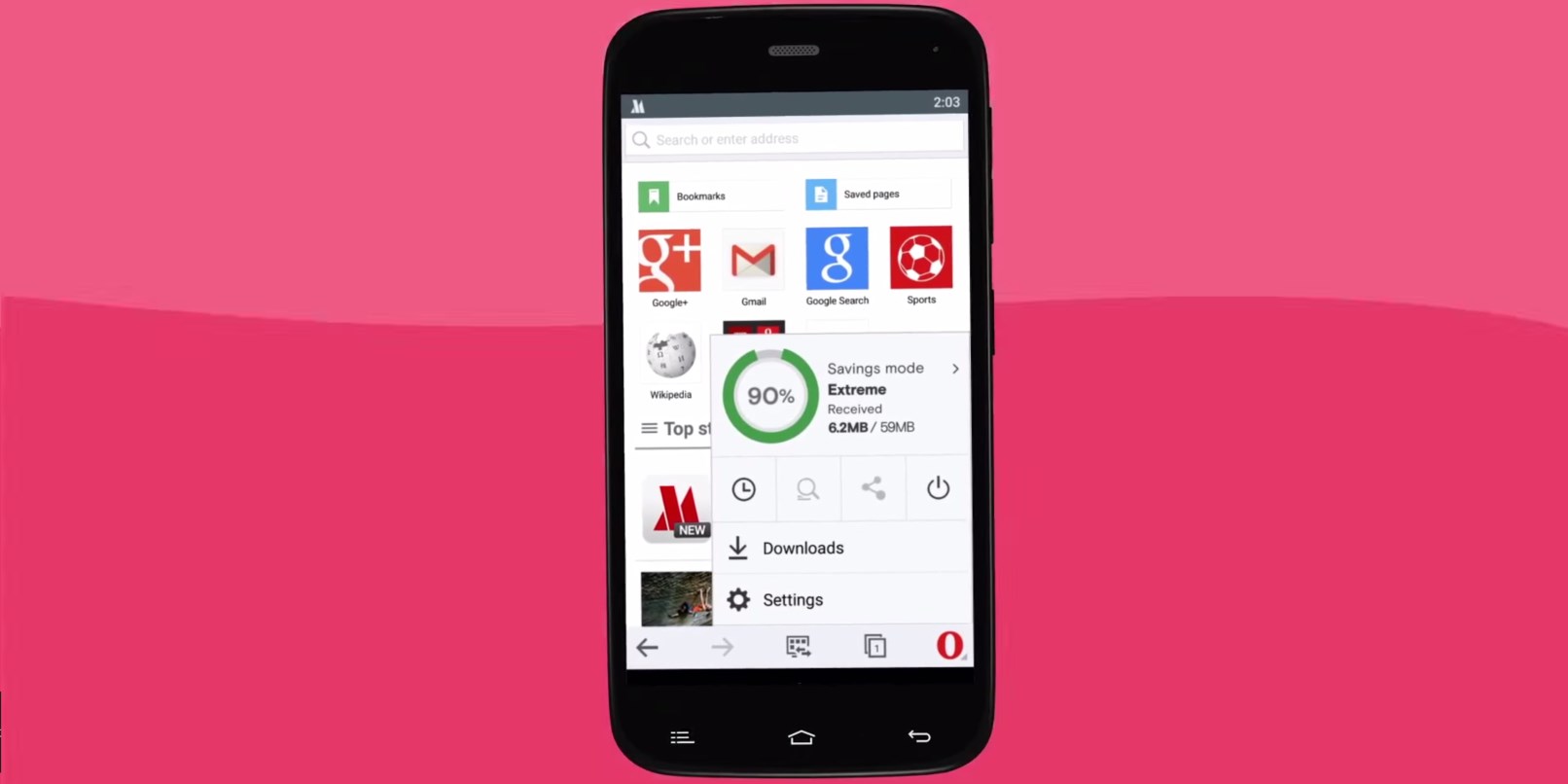 Phone Opera Mini For Android Phones opera mini browser android has a new data saving mode