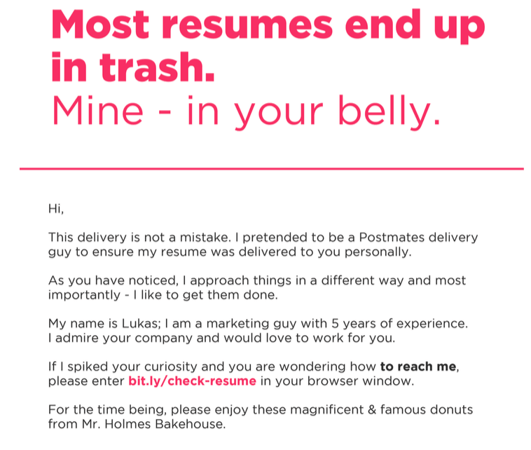 How to hand in your resume