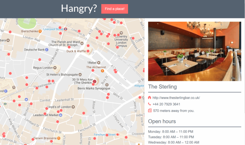 Hangry will solve the age-old problem of finding somewhere to eat