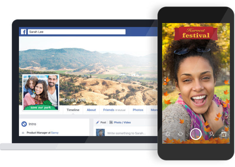 Facebook tests letting anyone upload Snapchat-like photo frames