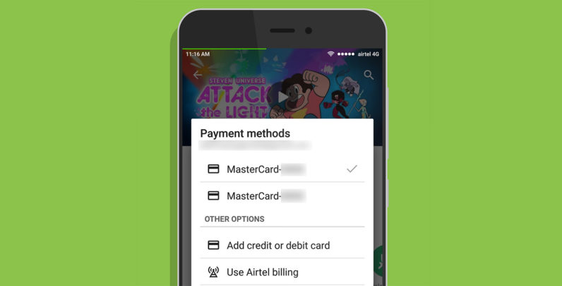 Google Play is bringing carrier billing in India to Airtel and Vodafone users