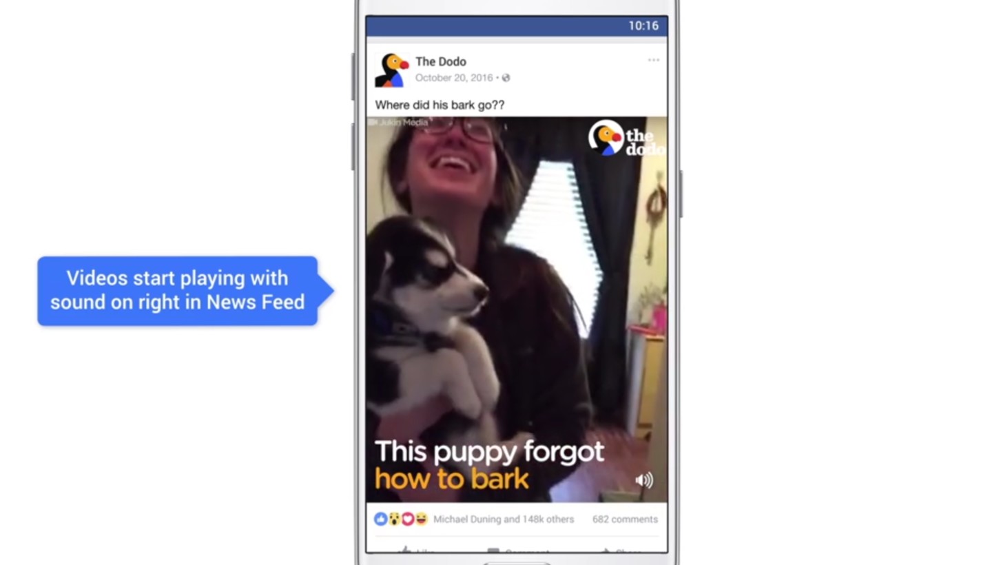 Major Facebook video update brings autoplay sound, picture-in-picture, and more