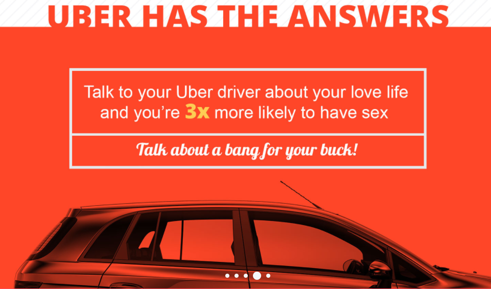 Survey: Talking to your Uber driver makes you 3X more likely to have sex